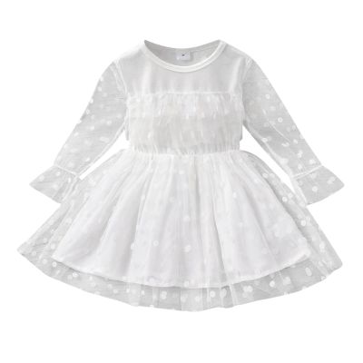 Children Kids Toddler Infant Newborn Baby Girls Long Sleeve Solid Polka Dot Cardigans for Toddler (White, 3-6 Months)