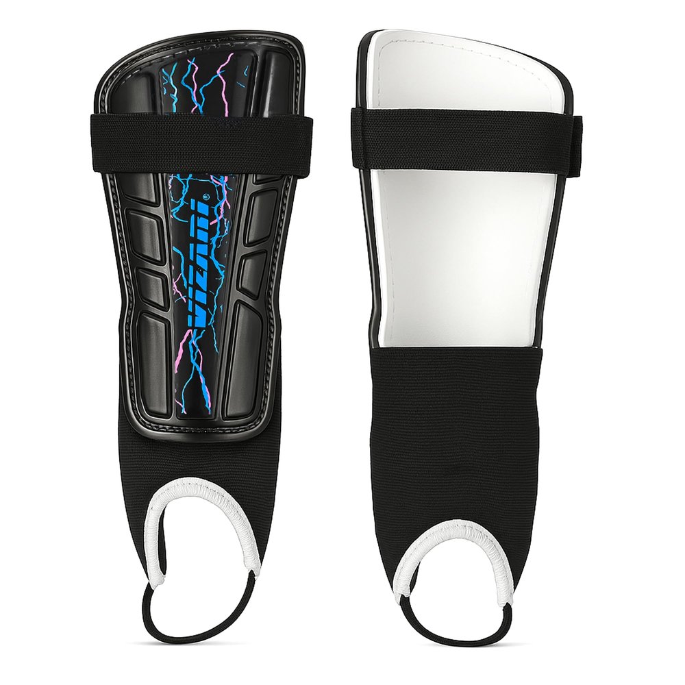 Vizari Soccer Shin Guards with Ankle Protection for Kids, Youth & Adult Sizes - Lightweight & Durable Shinguards for Boys, Girls, Toddlers (Ages 3+)