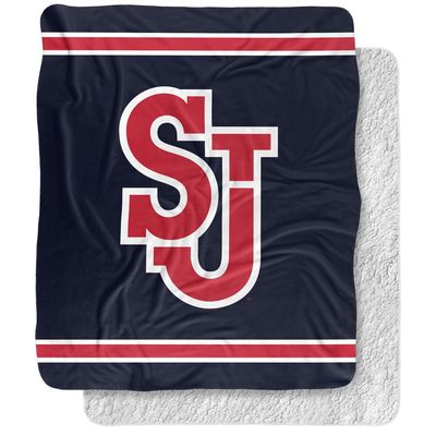 St. John's University Blanket, 50"x60" Primary Logo Silky Touch Sherpa Back Super Soft Throw Blanket