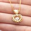 para mi esposa, Amor ES Solo UNA palabra, Pero tu le das definicion - Regalo para esposa, enamorada, prometida - Pendiente, Collar nudo de Corazon oro view 2