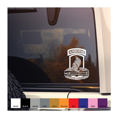 173rd Airborne and Combat Action Badge (CAB) Vinyl Decal (5 inches Tall)