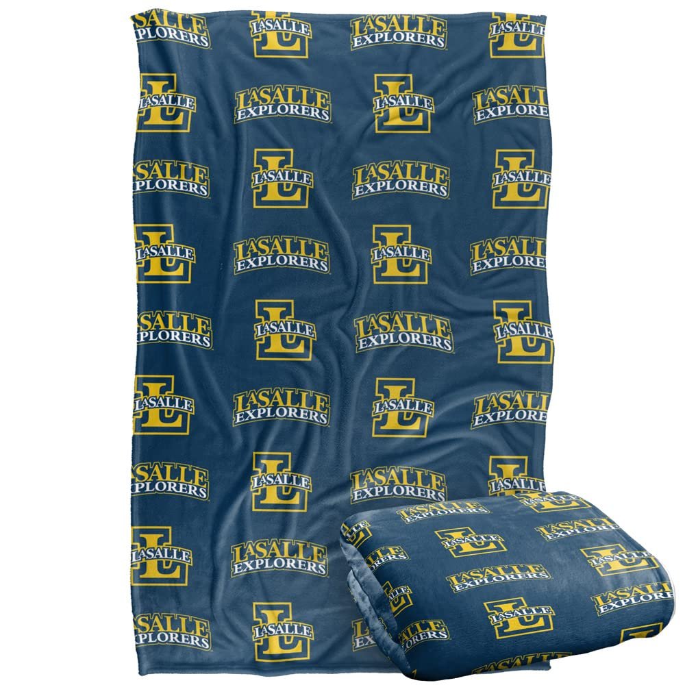 La Salle University Blanket, 36"x58" Logo Pattern Silky Touch Super Soft Throw Blanket