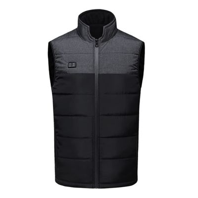 11 Area Heated Vest Unisex USB Heated Vest Smart Control Temperature Heating Jacket(Color:Black,Size:XXXXL)