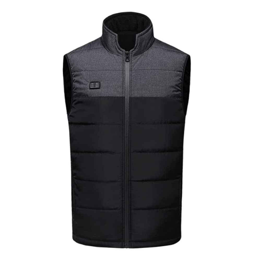 11 Area Heated Vest Unisex USB Heated Vest Smart Control Temperature Heating Jacket(Color:Black,Size:XXXXL)