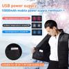 11 Area Heated Vest Unisex USB Heated Vest Smart Control Temperature Heating Jacket(Color:Black,Size:XXXXL) view 2