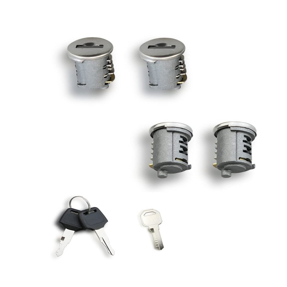 4 Pack Lock Cylinders,for Yakima Car Rack System Components Includes 4 Cylinders Cores, 2 Keys and 1 Control Key,Lockable Accessories for Yakima Bikes, Surfboards, Canoes,Kayaks,Ski,Snowboard Racks.