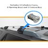 4 Pack Lock Cylinders,for Yakima Car Rack System Components Includes 4 Cylinders Cores, 2 Keys and 1 Control Key,Lockable Accessories for Yakima Bikes, Surfboards, Canoes,Kayaks,Ski,Snowboard Racks. view 3