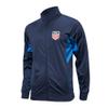 Icon Sports Officially Licensed U.S. Soccer Full Zip Up Active Adult Training Soccer Track Jacket | Fortress, Navy/Blue, Small view 1