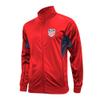 Icon Sports Officially Licensed U.S. Soccer Full Zip Up Active Adult Training Soccer Track Jacket | Fortress, Red, X-Large view 1