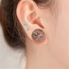 1Pairs Flower hollow stainless steel Ear Gauges Plugs Tunnels Expanders Stretcher Double Flared Piercing Body Jewelry Easy to Wear & Comfortable Earrings view 4