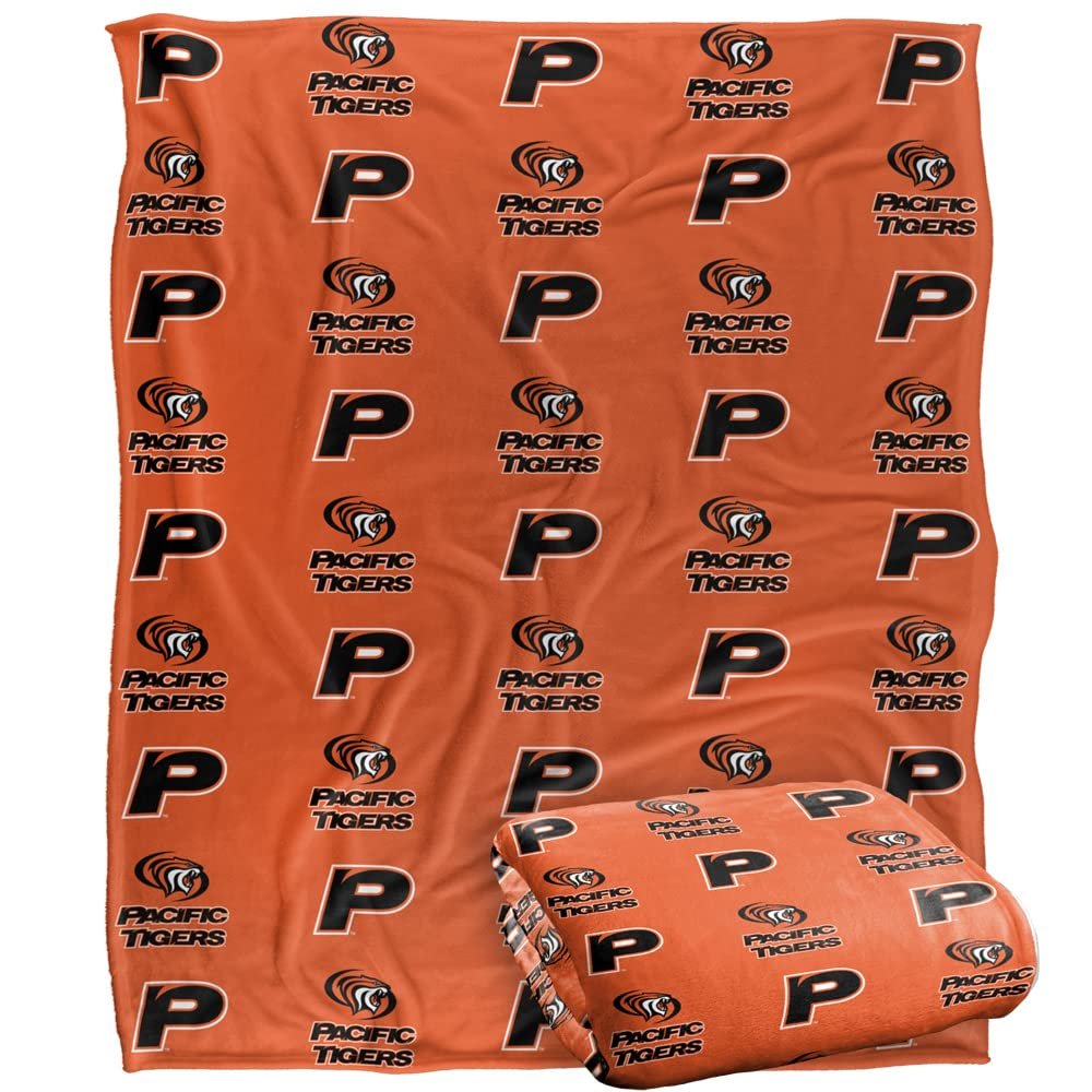 University of The Pacific Blanket, 50"x60" Logo Pattern Silky Touch Super Soft Throw Blanket