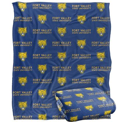 Fort Valley State University Blanket, 50"x60" Logo Pattern Silky Touch Super Soft Throw Blanket