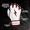 BRUCE BOLT Chrome Series Short Cuff Maroon Batting Glove - Maroon XXLarge view 2
