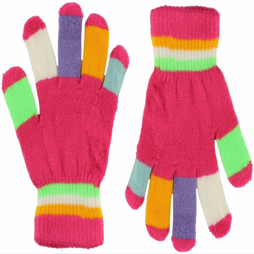 Magic Kids Multicoloured Gloves in Pink, size: One Size