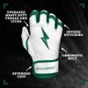 BRUCE BOLT Chrome Series Short Cuff Green Batting Glove - Green Youth Large view 2