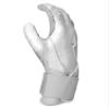 BRUCE BOLT Chrome Series Long Cuff White Batting Glove - White Youth Small view 4