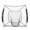Tanner Portable Baseball Net with Carry Bag - 7' x 7' Baseball Net Softball Batting Net with Target and Catch Sock for Hitting and Pitching | Black and Blue view 1