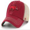 47 Arkansas Razorbacks Mens Womens Trawler Clean Up Adjustable Snapback Dark Red Team Color Logo Hat view 1