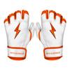 BRUCE BOLT Chrome Series Short Cuff Orange Batting Glove - Orange XXLarge view 1