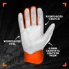 BRUCE BOLT Chrome Series Short Cuff Orange Batting Glove - Orange XXLarge view 3