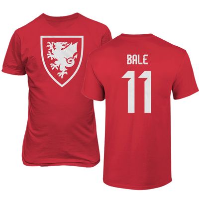 Wales Soccer #11 Bale World Football Fans Adult Unisex T-Shirt (Red, 4X-Large)