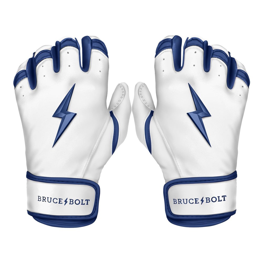 BRUCE BOLT Chrome Series Short Cuff Navy Batting Glove - Navy XXLarge