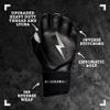 BRUCE BOLT Chrome Series Long Cuff Black Batting Glove - Black XLarge view 2