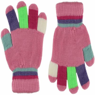 Magic Kids Multicoloured Gloves in Light Pink, size: One Size
