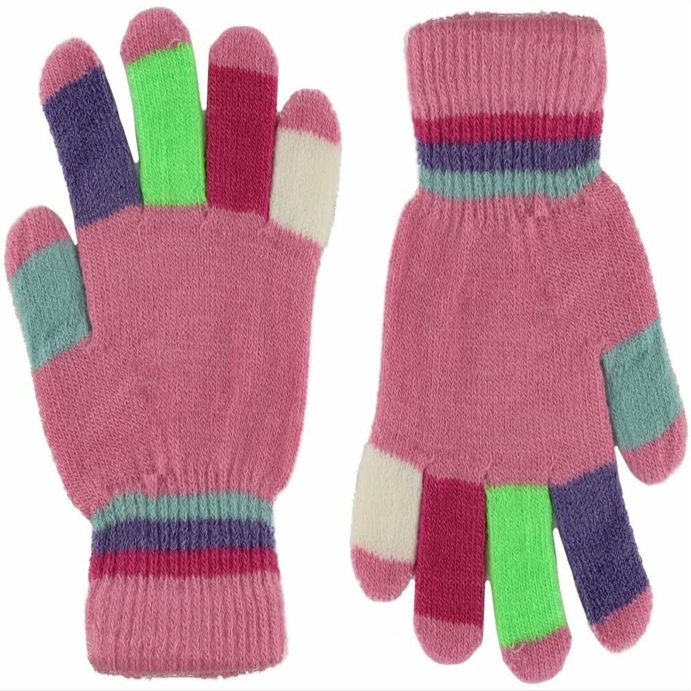 Magic Kids Multicoloured Gloves in Light Pink, size: One Size