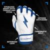BRUCE BOLT Chrome Series Short Cuff Royal Batting Glove - Royal XXLarge view 2