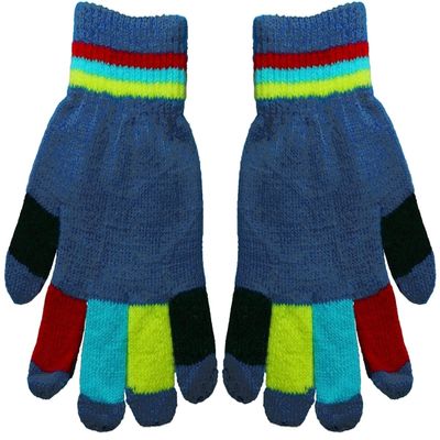 Magic Kids Multicoloured Gloves in Blue, size: One Size