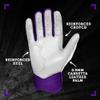 BRUCE BOLT Chrome Series Short Cuff Purple Batting Glove - Purple XXLarge view 3