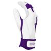 BRUCE BOLT Chrome Series Short Cuff Purple Batting Glove - Purple XXLarge view 4