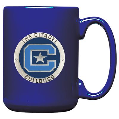 Heritage Pewter Citadel 15 Ounce Coffee Mug | Mug for Coffee, Beverages | Intricately Crafted Metal Pewter Alma Mater Inlay