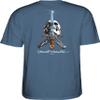 Powell Peralta Skull & Sword T-Shirt, Indigo Blue, Medium view 3