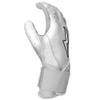 BRUCE BOLT Chrome Series Long Cuff White Batting Glove - White Medium view 4
