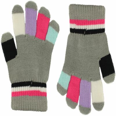 Magic Kids Multicoloured Gloves in Grey, size: One Size
