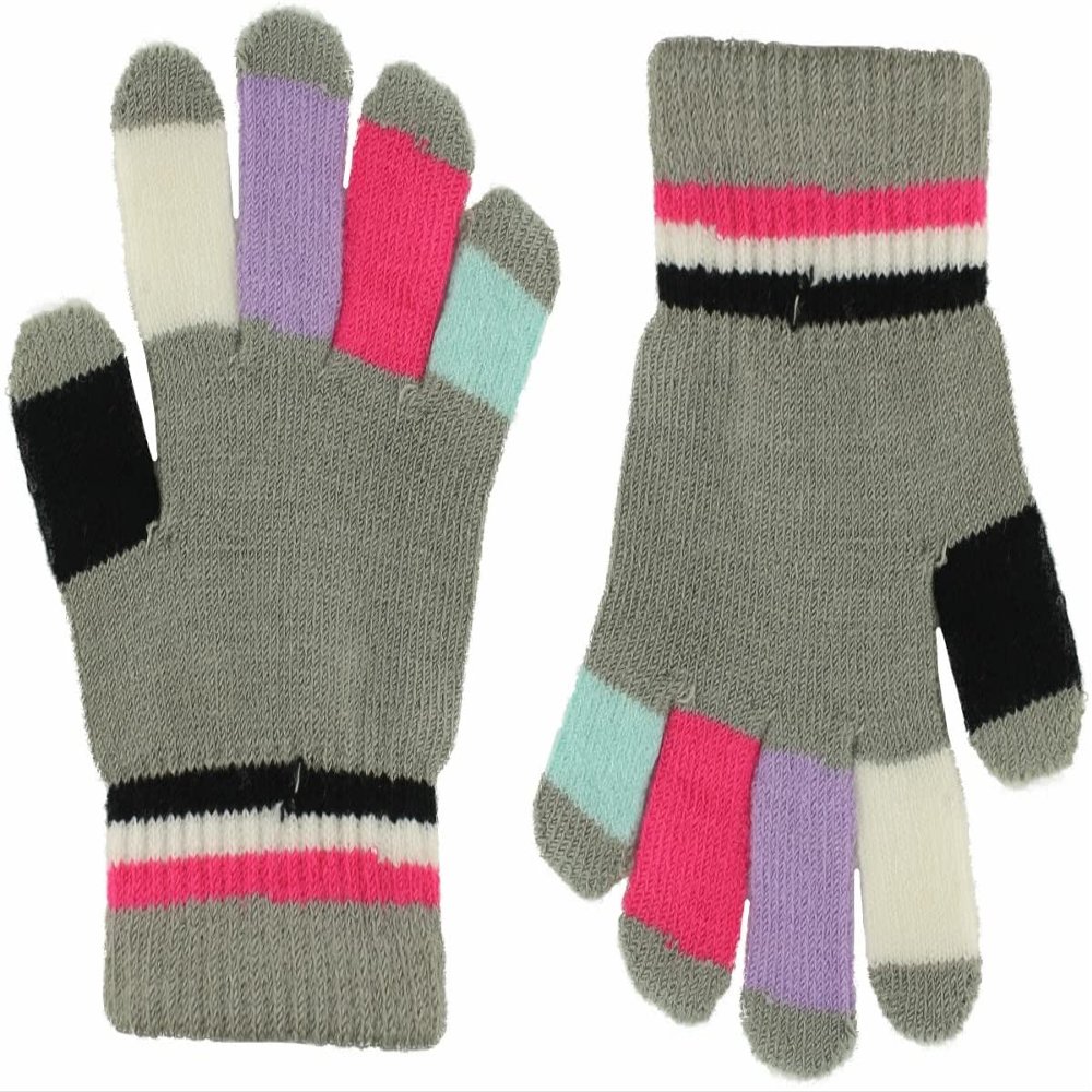 Magic Kids Multicoloured Gloves in Grey, size: One Size