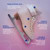 Riedell Ember Recreational Ice Skates for Women and Men - Comfortable Suede Leather Figure Skates with Lightweight PVC Outsoles and Fold-Over Collars - Blush - 8 view 4