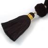 Avalaya Black Glass Bead, Pom Pom, Tassel Long Necklace - 88cm L/ 10cm Tassel view 4