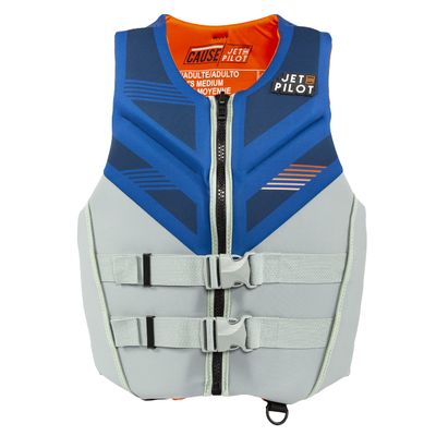 Jetpilot Cause Neoprene Coast Guard Approved Life Jacket PFD-Black  S (Navy, XX-Large)