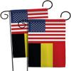 World Cup Belgium USA Friendship Flag 2 Pcs Banner Room Wall Art Flag Patio Lawn Garden Outdoor Decorations Indoor Tapestry Yard Signs FIFA Gifts Team Qatar Trophy Soccer Game Football Made in USA view 1