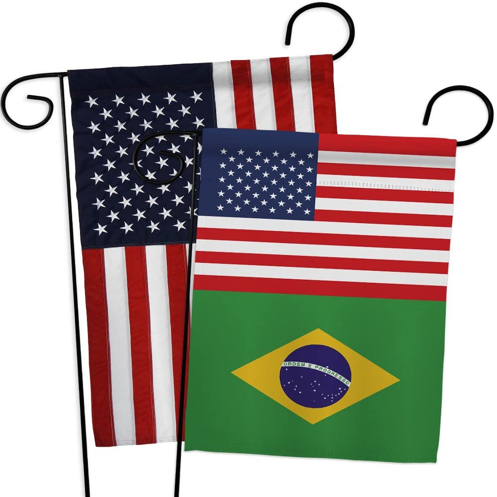Americana Home & Garden World Cup Brazil Friendship Wall American Flag Banner Pack Patio Porch Lawn Garden Outdoor Decorations Tapestry FIFA Gifts Team Qatar Trophy Soccer Game Football, Made in USA