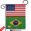 Americana Home & Garden World Cup Brazil Friendship Wall American Flag Banner Pack Patio Porch Lawn Garden Outdoor Decorations Tapestry FIFA Gifts Team Qatar Trophy Soccer Game Football, Made in USA view 2