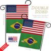 Americana Home & Garden World Cup Brazil Friendship Wall American Flag Banner Pack Patio Porch Lawn Garden Outdoor Decorations Tapestry FIFA Gifts Team Qatar Trophy Soccer Game Football, Made in USA view 3