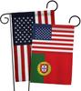 Americana Home & Garden World Cup Portugal Friendship Wall American Flag Banner Pack Patio Porch Lawn Garden Outdoor Decorations Tapestry FIFA Gifts Team Qatar Trophy Soccer Game Football, Made In USA view 1