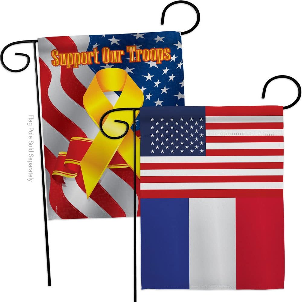 World Cup France USA Friendship Flag Support Our Troops Banner Pack Wall Art Flag Room Decorations Indoor Outdoor Tapestry Yard Signs FIFA Gifts Team Qatar Trophy Soccer Game Football Made In USA
