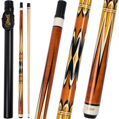 Billmart Pool Cue Stick, Low Deflection Shaft Billiard Cue Sticks with Hard Case, Pool Table Sticks Queue, 19-21 oz Pool Que(Amber 21oz)