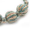 Avalaya Light Blue/White Graduated Glass Bead Necklace - 50cm Length view 3