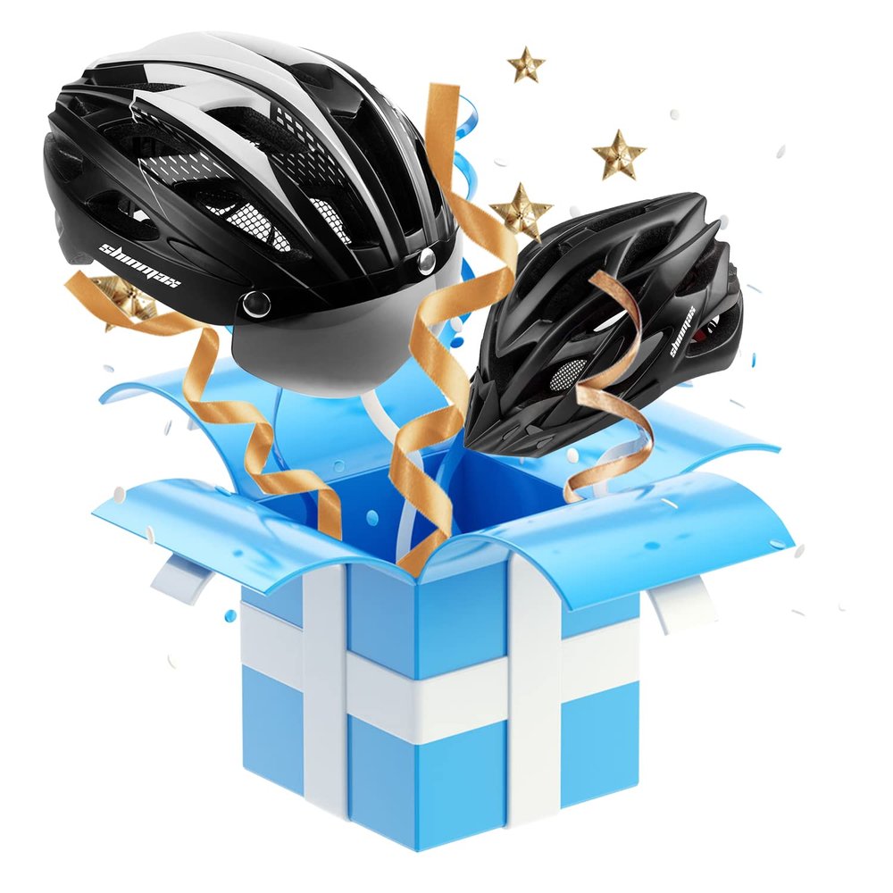Bike Helmet with Goggles+Bicycle Helmet with Sun Visor(Both Comes with LED Back Light)